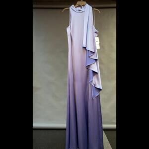 Adian Mattox Halter Satin Mermaid Gown